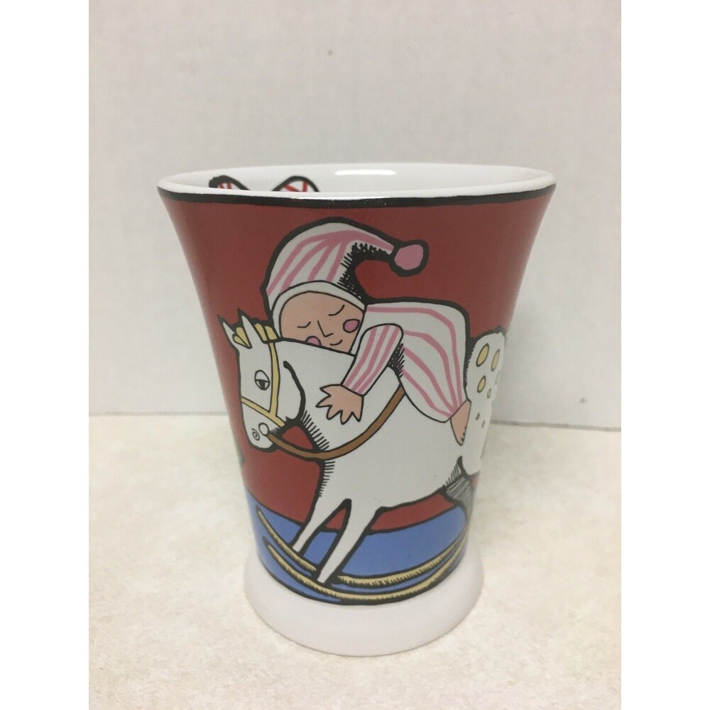 Ursula's Christmas By Ursula Dodge Ceramic Mug 4.5" H Rocking Horse
